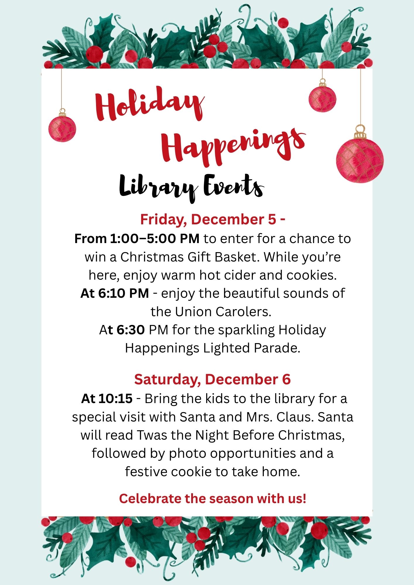 Holiday Happenings 2025 Library events.jpg